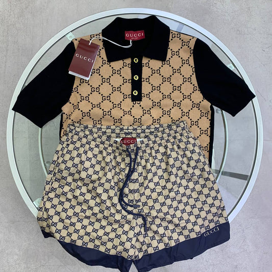 Gucci Men's Luxury Monogram Knit Outfit Set AAA Quality Reps UK