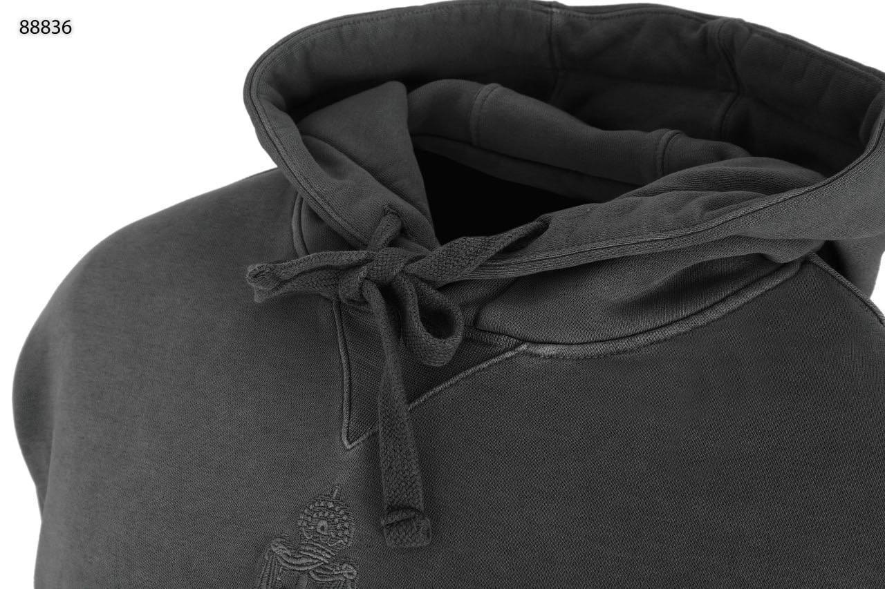 Prada Cotton Logo Printed Hoodie Mens in Grey Best Sale UK Reps AAA Quality