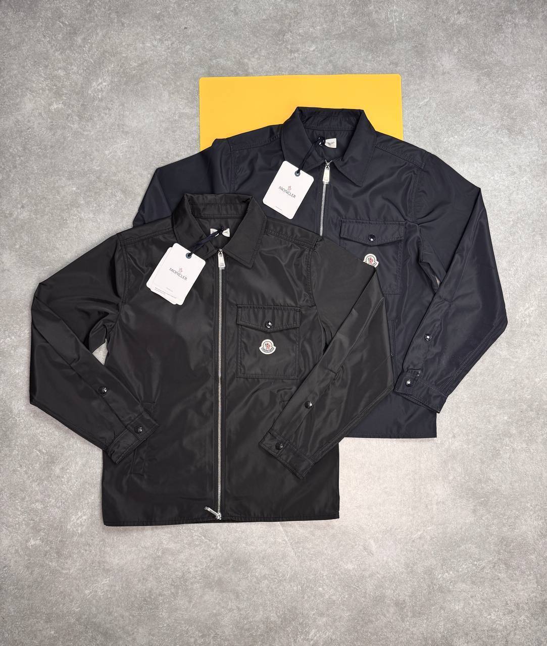 Moncler Cotton Gabardine Zip-Up Overshirts Mens in 2 Colors Best Sale UK Reps AAA Quality