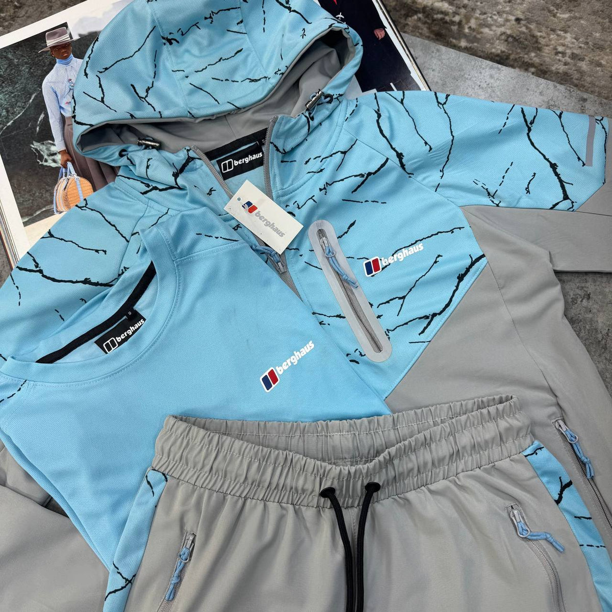 Berghaus 3-Piece Full Zip Tracksuit Set Mens UK Reps Premium Quality