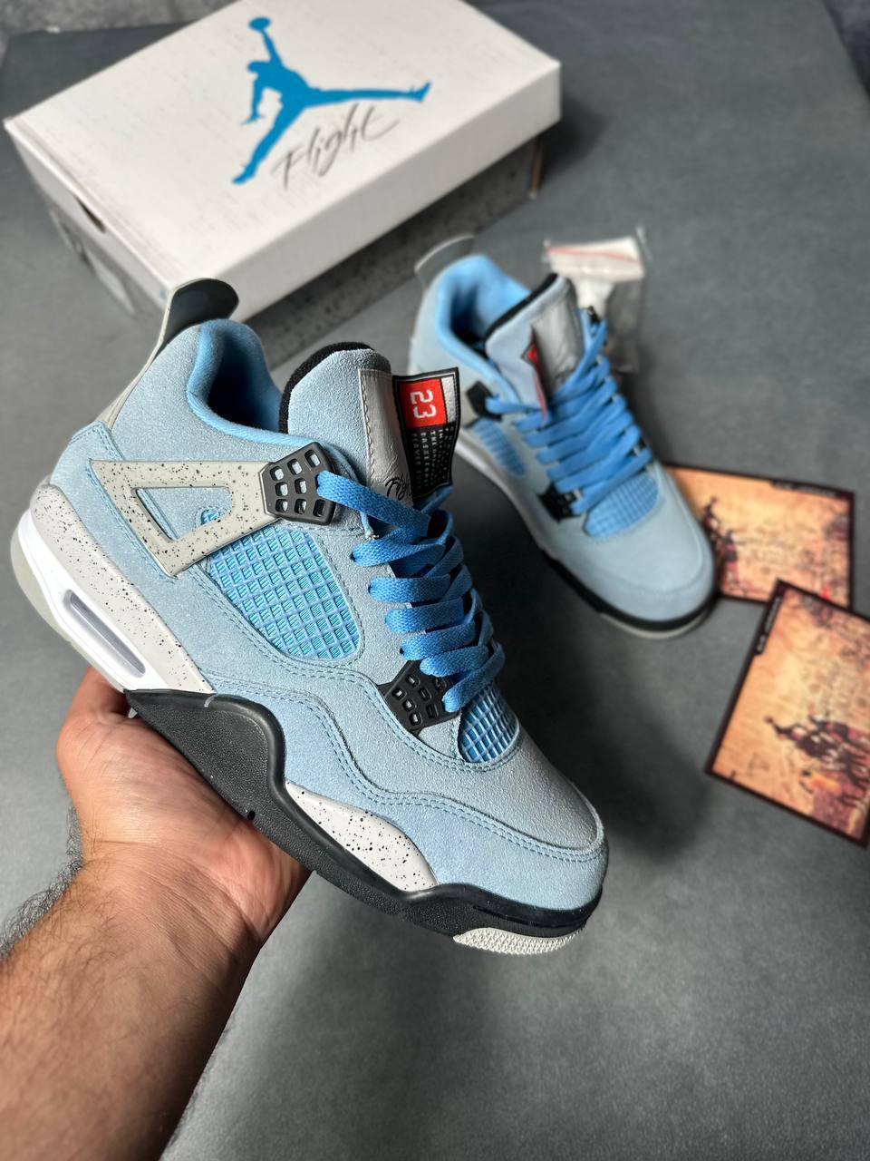 Nike Air Jordan 4 Retro University Blue Premium Mens Trainers Best Sale UK Reps AAA Quality