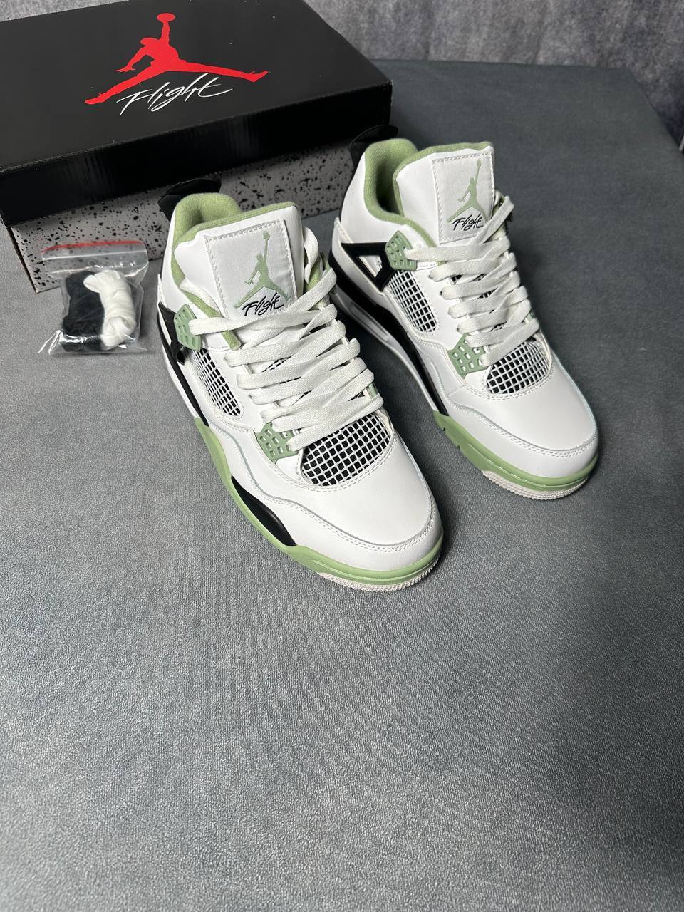 Nike Air Jordan 4 Retro Mid Seafoam Green Premium Mens Trainers Best Sale UK Reps AAA Quality