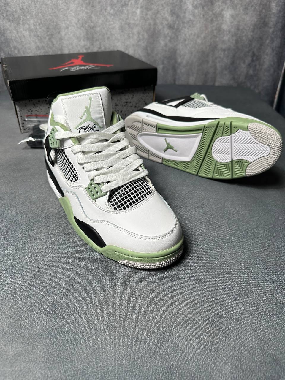 Nike Air Jordan 4 Retro Mid Seafoam Green Premium Mens Trainers Best Sale UK Reps AAA Quality