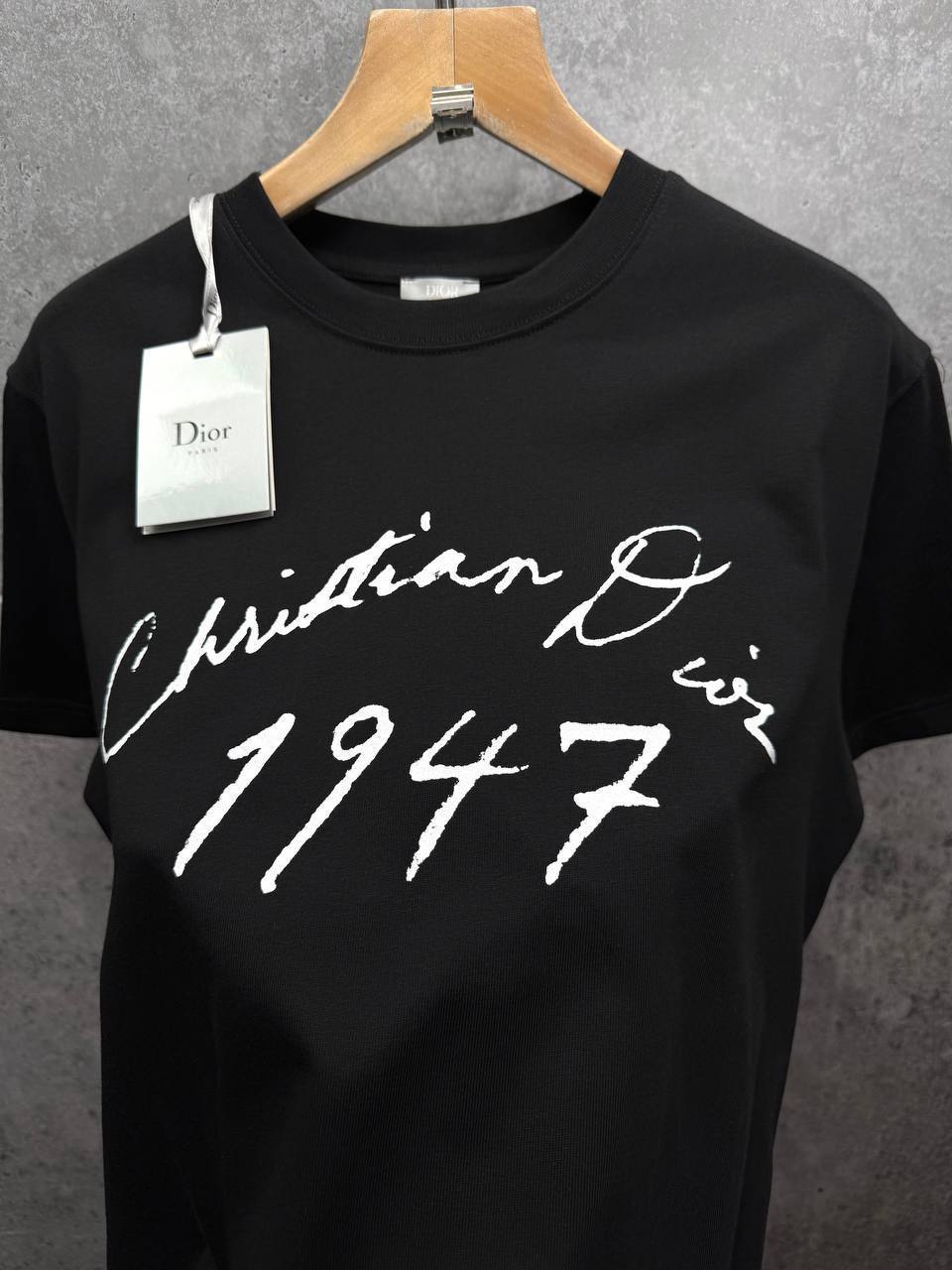 Christian Dior 1947 Handwritten Relaxed Fit T-Shirts Mens in 2 Colors UK Reps AAA Quality