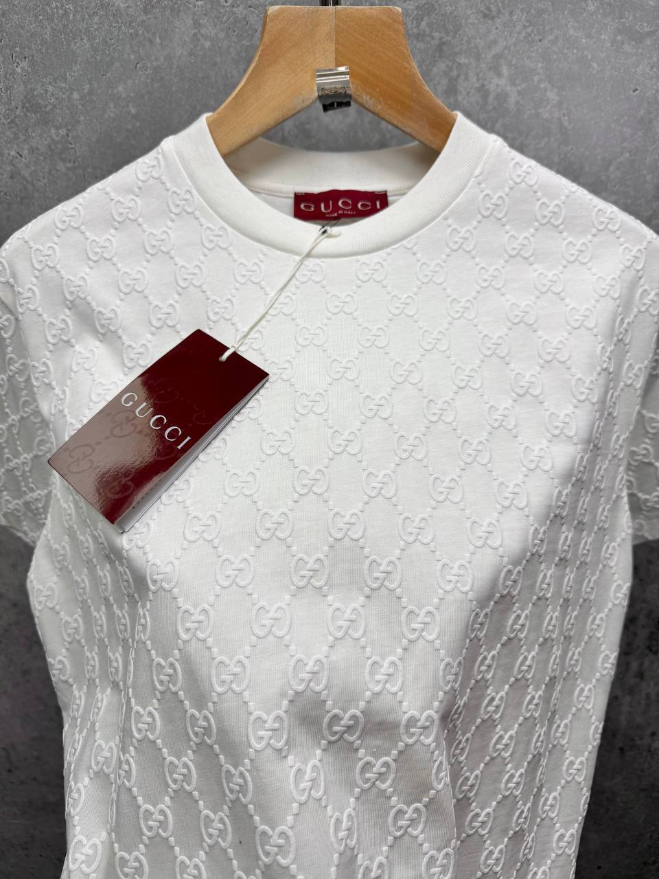 Gucci Mens Knitted Cotton Short Sleeve T-Shirts in 2 Colors UK Reps AAA Quality