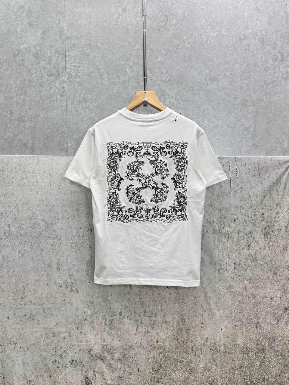 Off-White Skate-Fit Tatto Bandana Embroidered T-Shirts Mens in Multiple Colors UK Reps AAA Quality