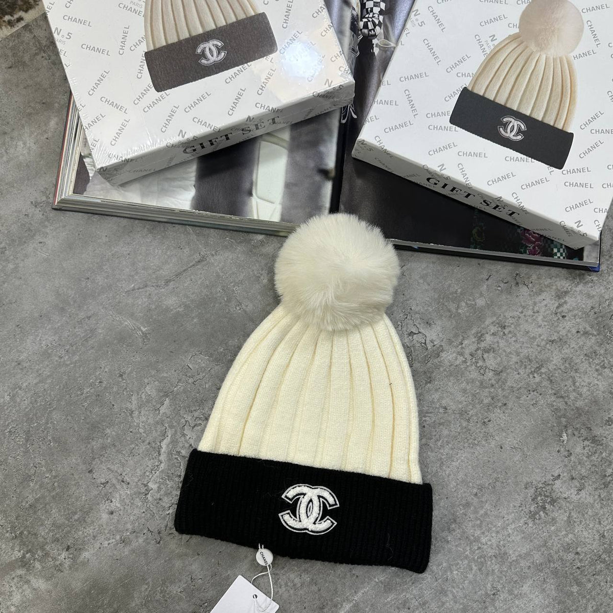 Chanel Classic Vertical Ribbed Beanie UK Reps Premium Quality