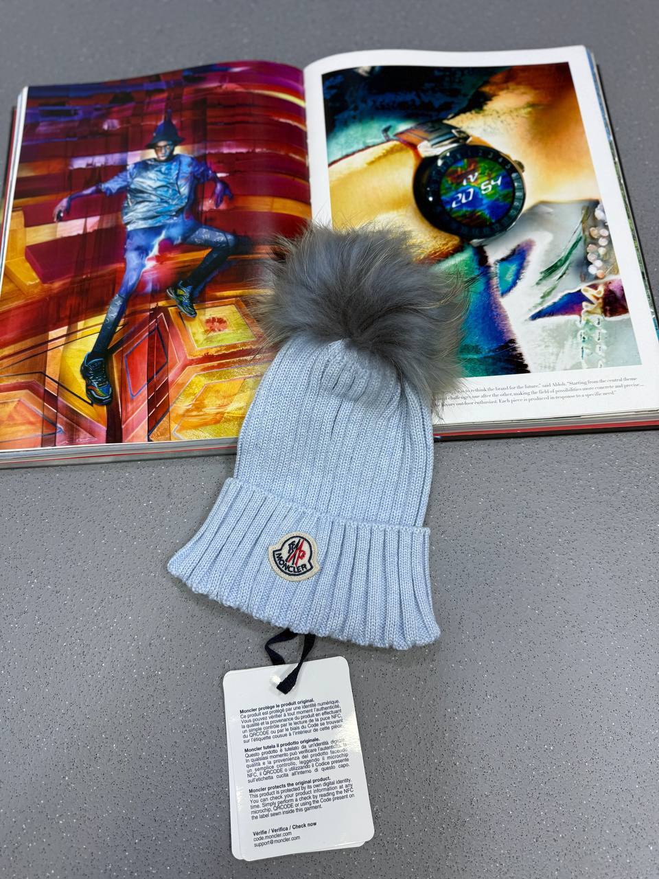 Moncler Pompom Berretto Knit Beanie With Faux Fur Pom Womens in Multiple Colors UK Reps AAA Quality