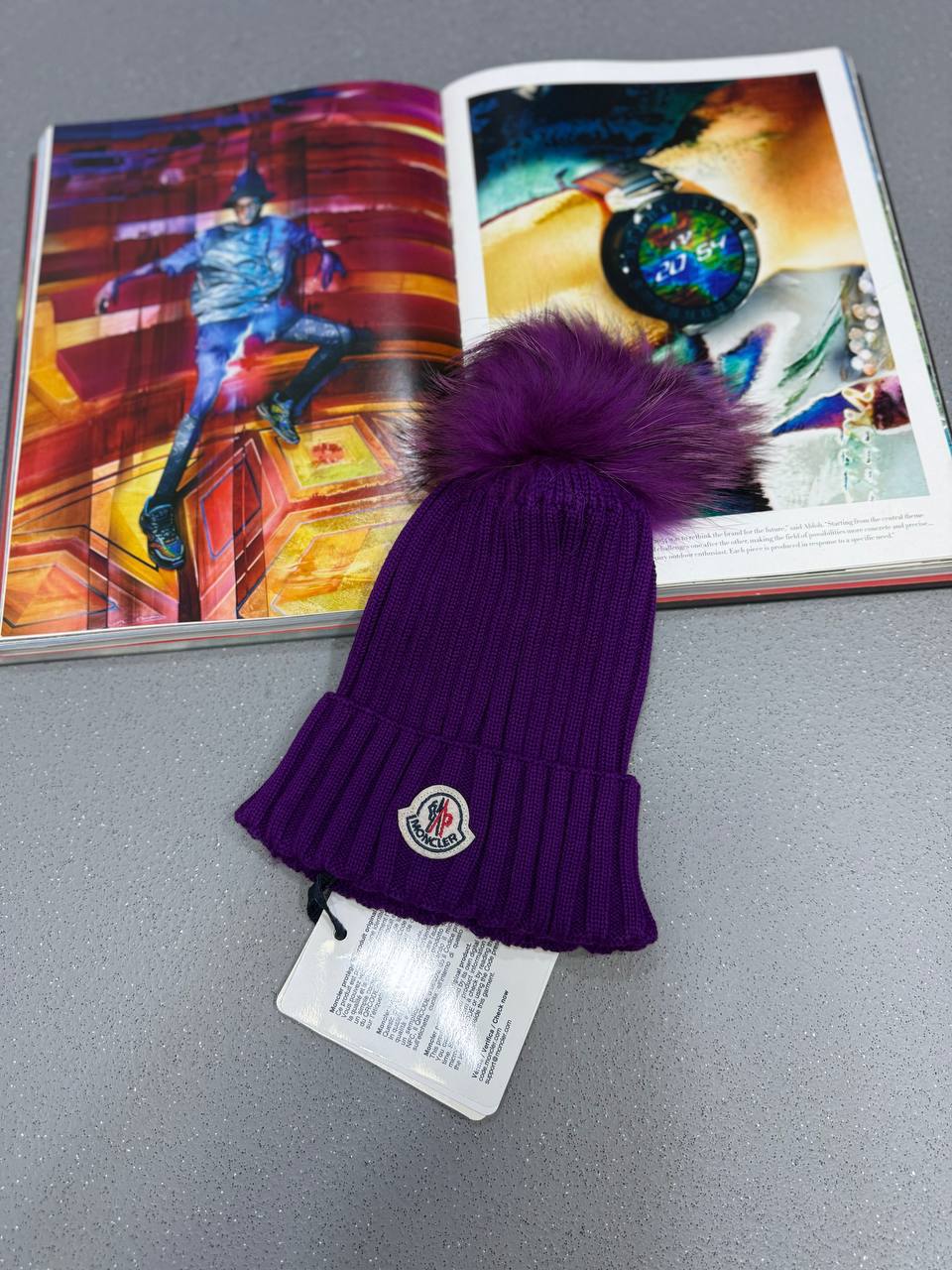 Moncler Pompom Berretto Knit Beanie With Faux Fur Pom Womens in Multiple Colors UK Reps AAA Quality