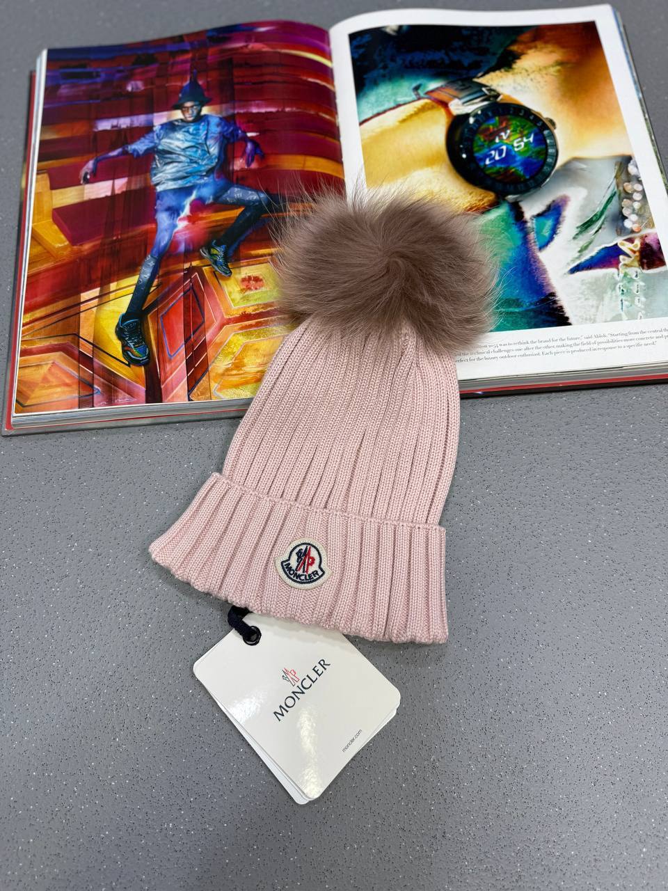 Moncler Pompom Berretto Knit Beanie With Faux Fur Pom Womens in Multiple Colors UK Reps AAA Quality