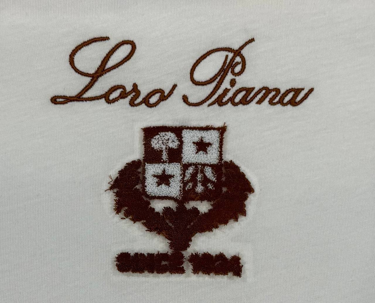 Loro Piana Logo Printed T-shirts Round Neck Mens in 2 Colors UK Reps AAA Quality