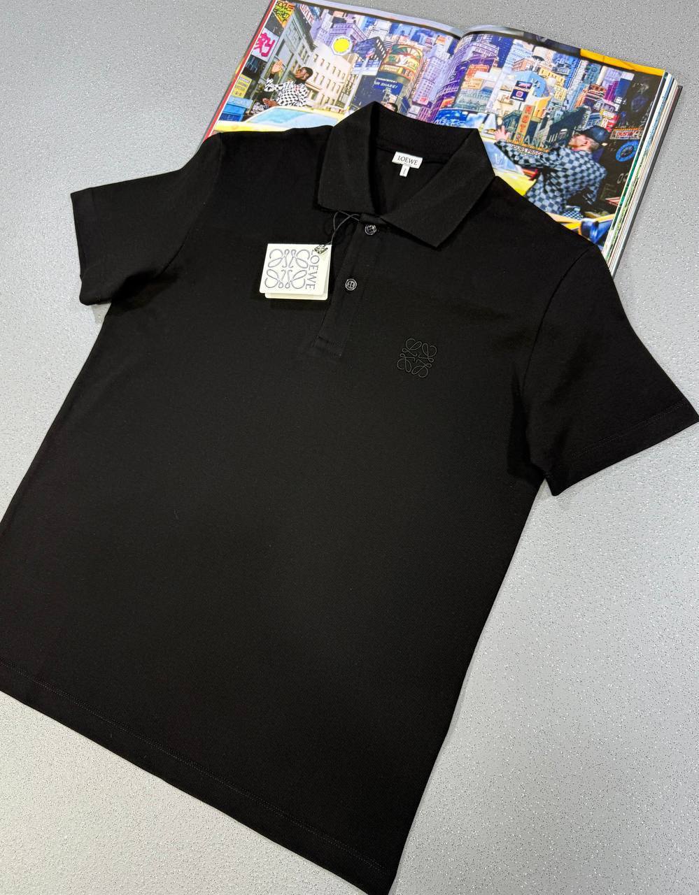 Loewe Logo Classic Cotton Polo Shirts with Half Sleeves Mens in Multiple Colors UK Reps AAA Quality
