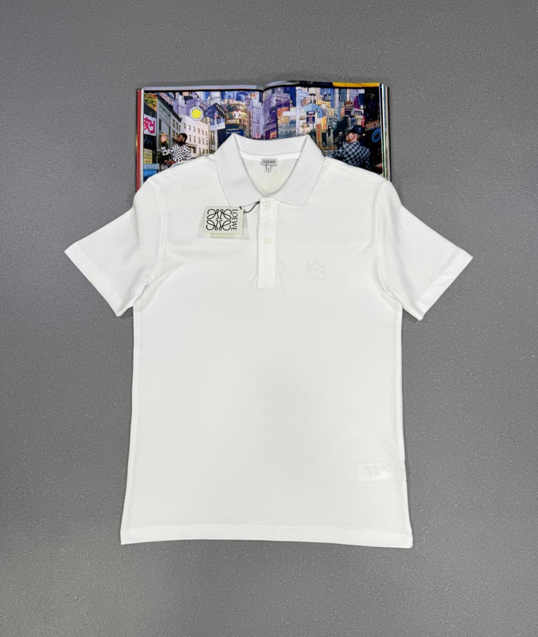 Loewe Logo Classic Cotton Polo Shirts with Half Sleeves Mens in Multiple Colors UK Reps AAA Quality