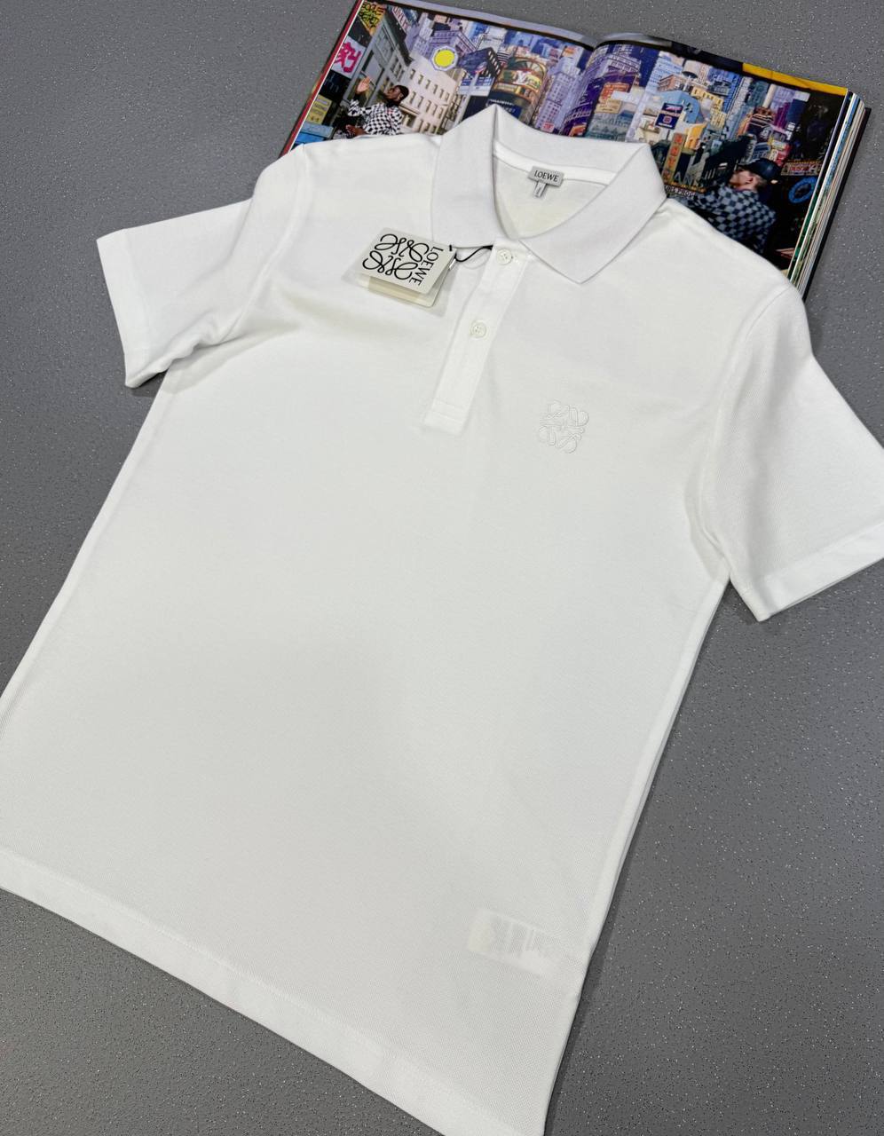 Loewe Logo Classic Cotton Polo Shirts with Half Sleeves Mens in Multiple Colors UK Reps AAA Quality