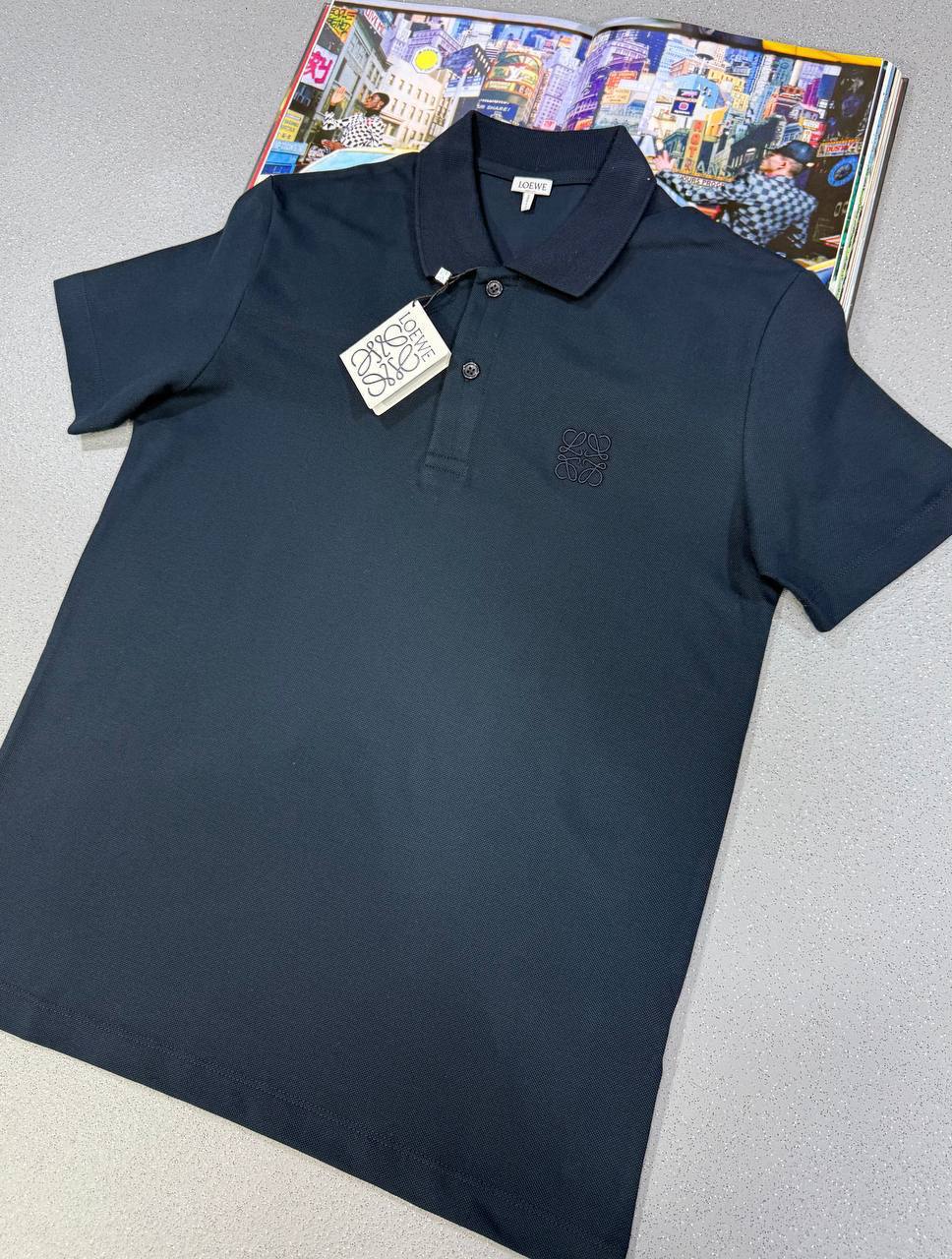 Loewe Logo Classic Cotton Polo Shirts with Half Sleeves Mens in Multiple Colors UK Reps AAA Quality