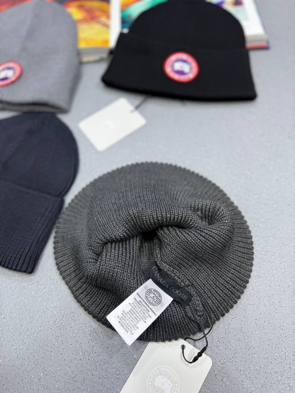 Canada Goose Logo Knitted Hat Beanie in Multiple Colors UK Reps AAA Quality