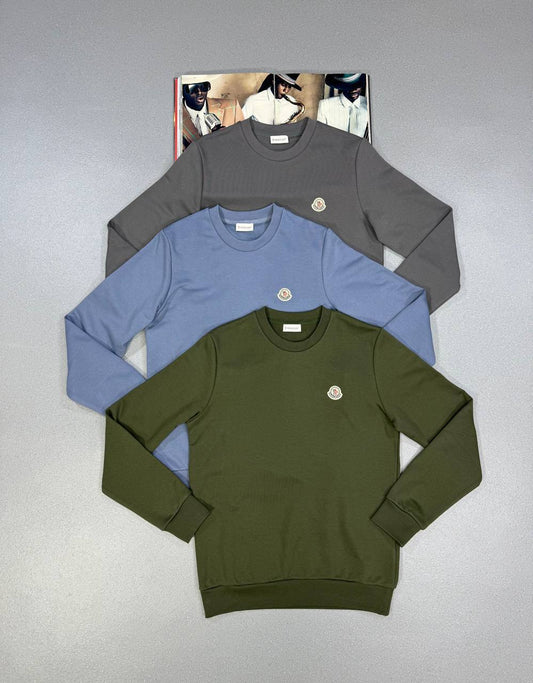 Moncler Logo Patch Cotton Sweatshirts Mens in Multiple Colors UK Reps AAA Quality