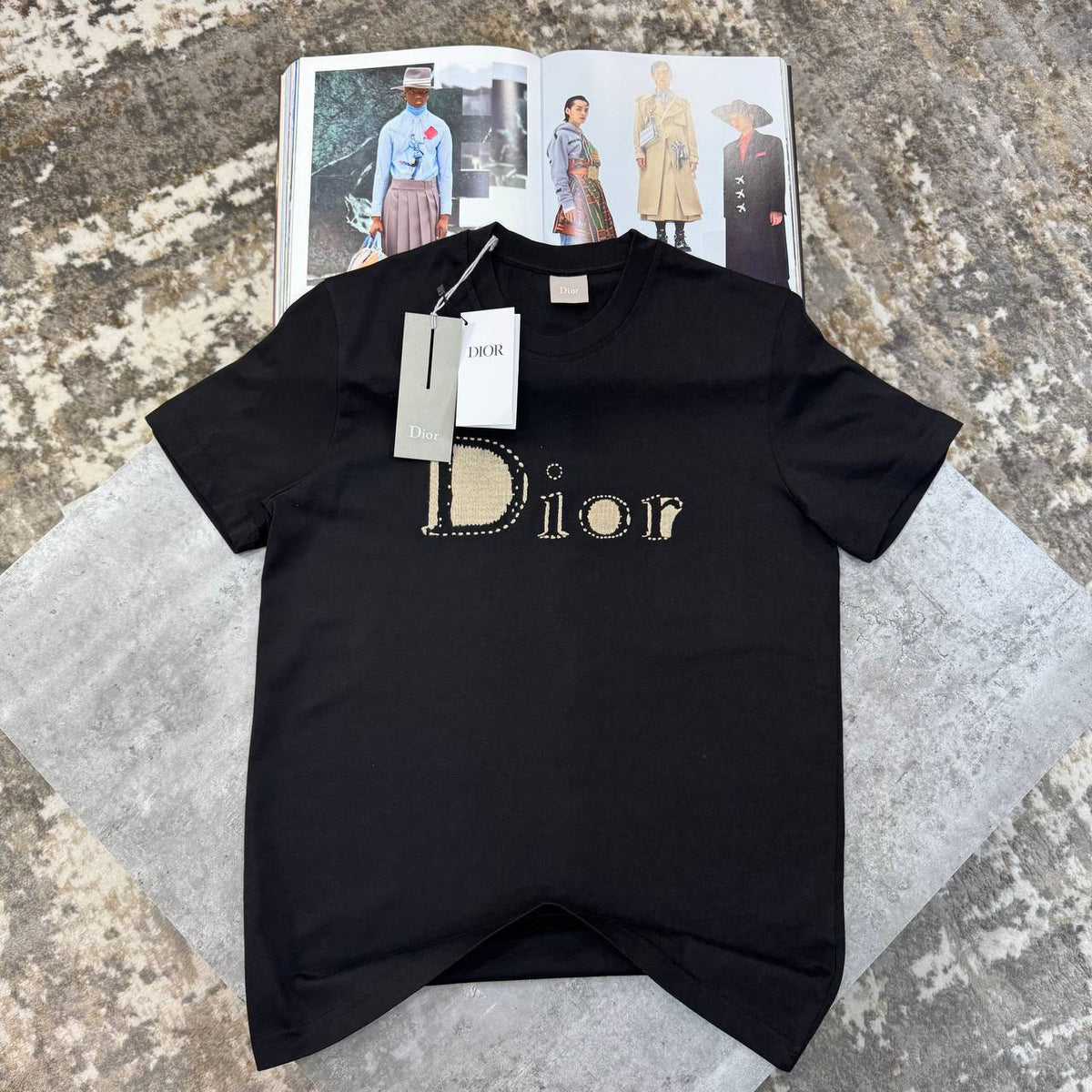 Dior Embroidered Logo T-shirt UK Reps Premium Quality
