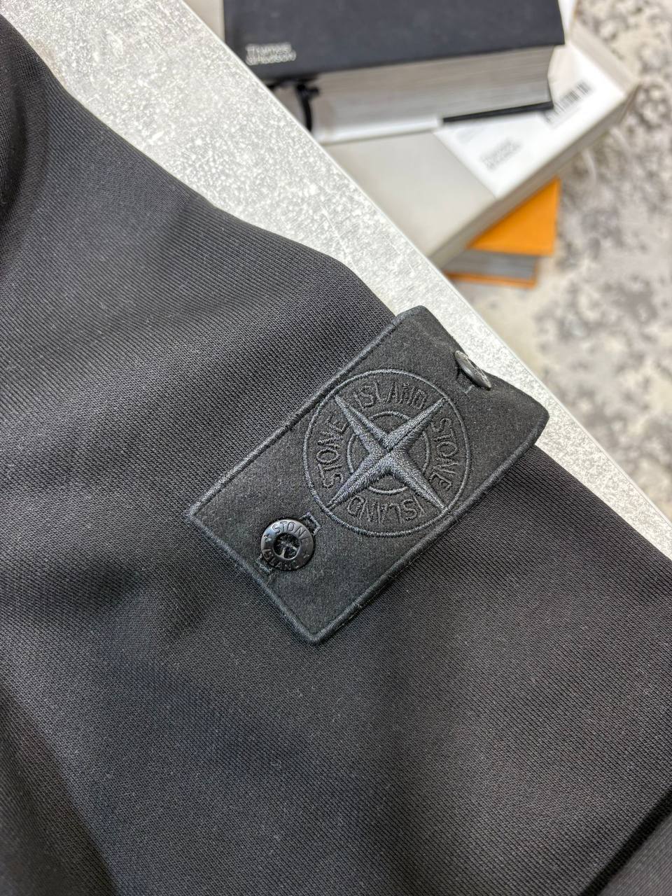 Stone Island Logo-Patch Cotton Mens Hoodie Ghost Badge Pull in Multiple Colors Best Sale UK Reps AAA Quality