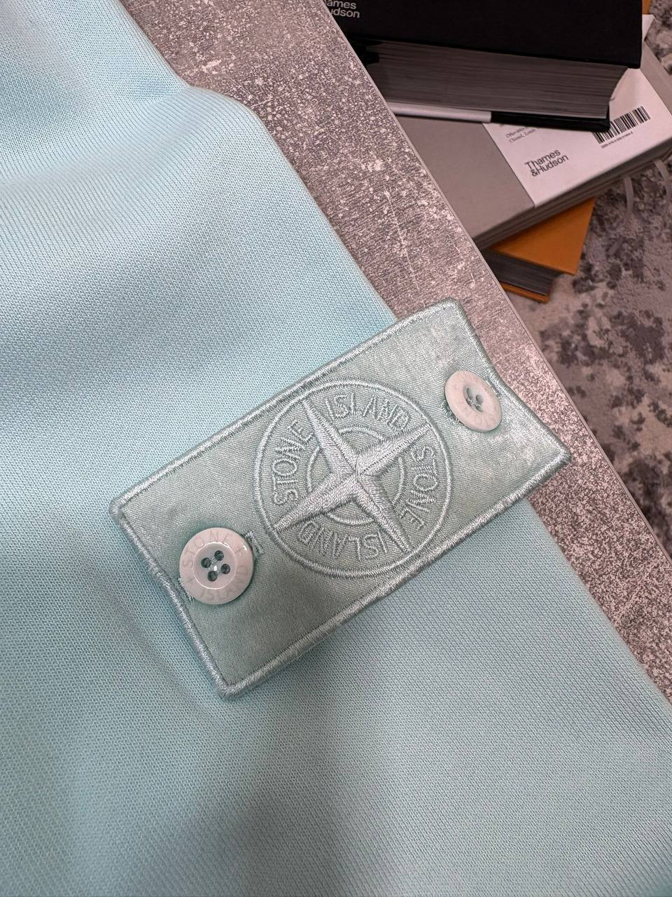 Stone Island Logo-Patch Cotton Mens Hoodie Ghost Badge Pull in Multiple Colors Best Sale UK Reps AAA Quality
