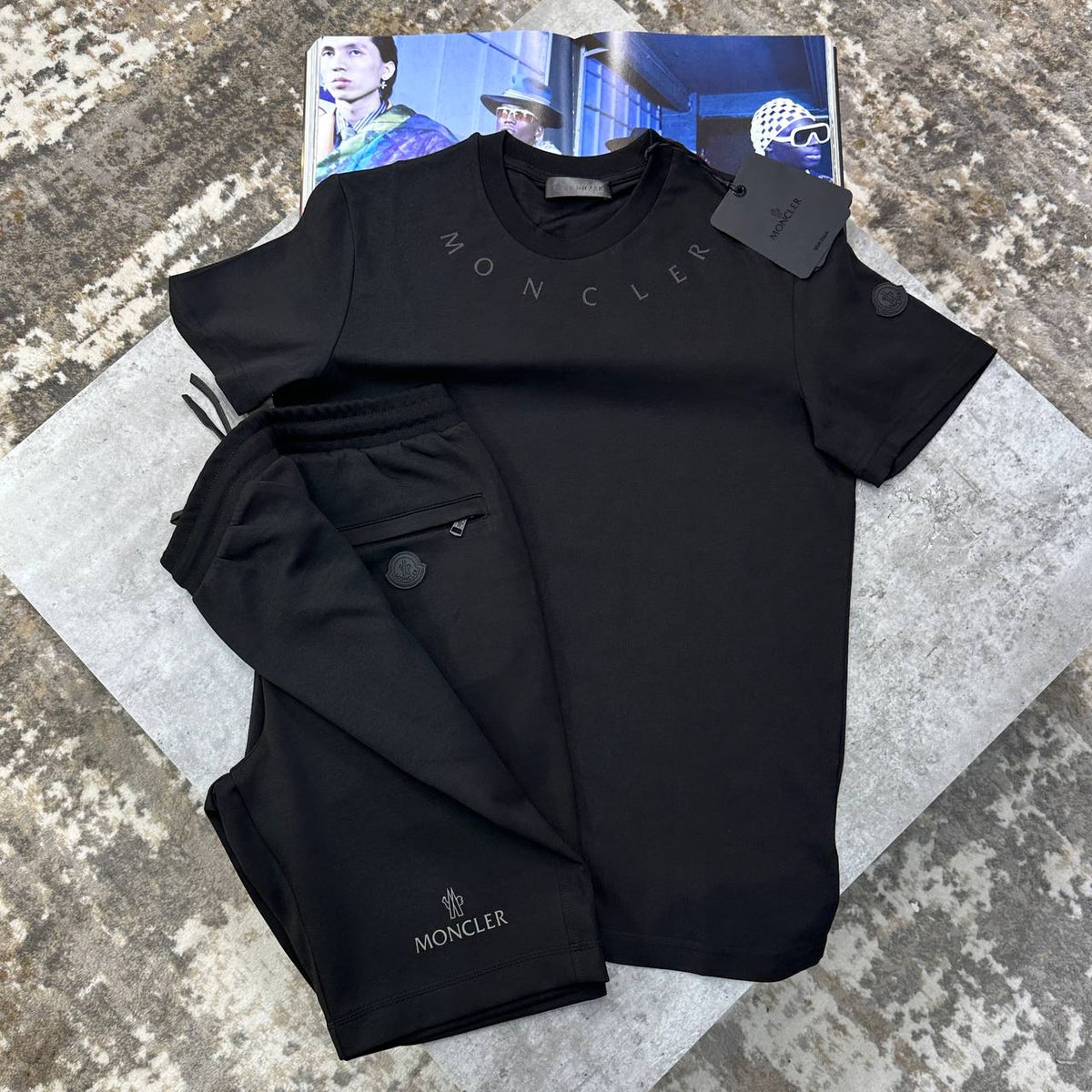 Moncler Signature Logo Summer T-Shirts & Shorts Set UK Reps Premium Quality