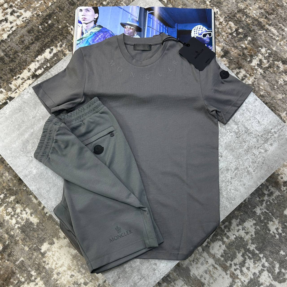 Moncler Signature Logo Summer T-Shirts & Shorts Set UK Reps Premium Quality