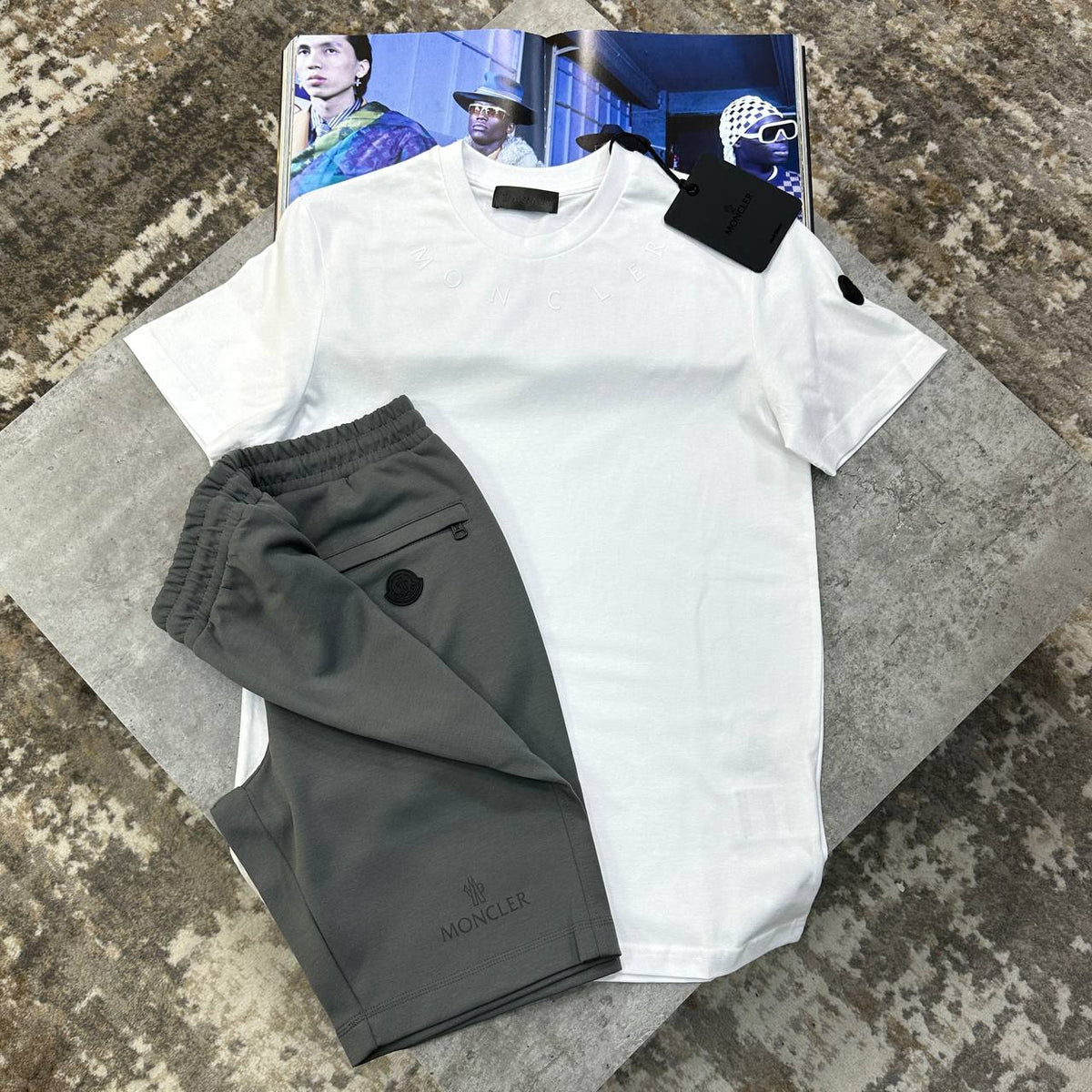Moncler Logo Casual T-Shirts & Shorts Set UK Reps Premium Quality