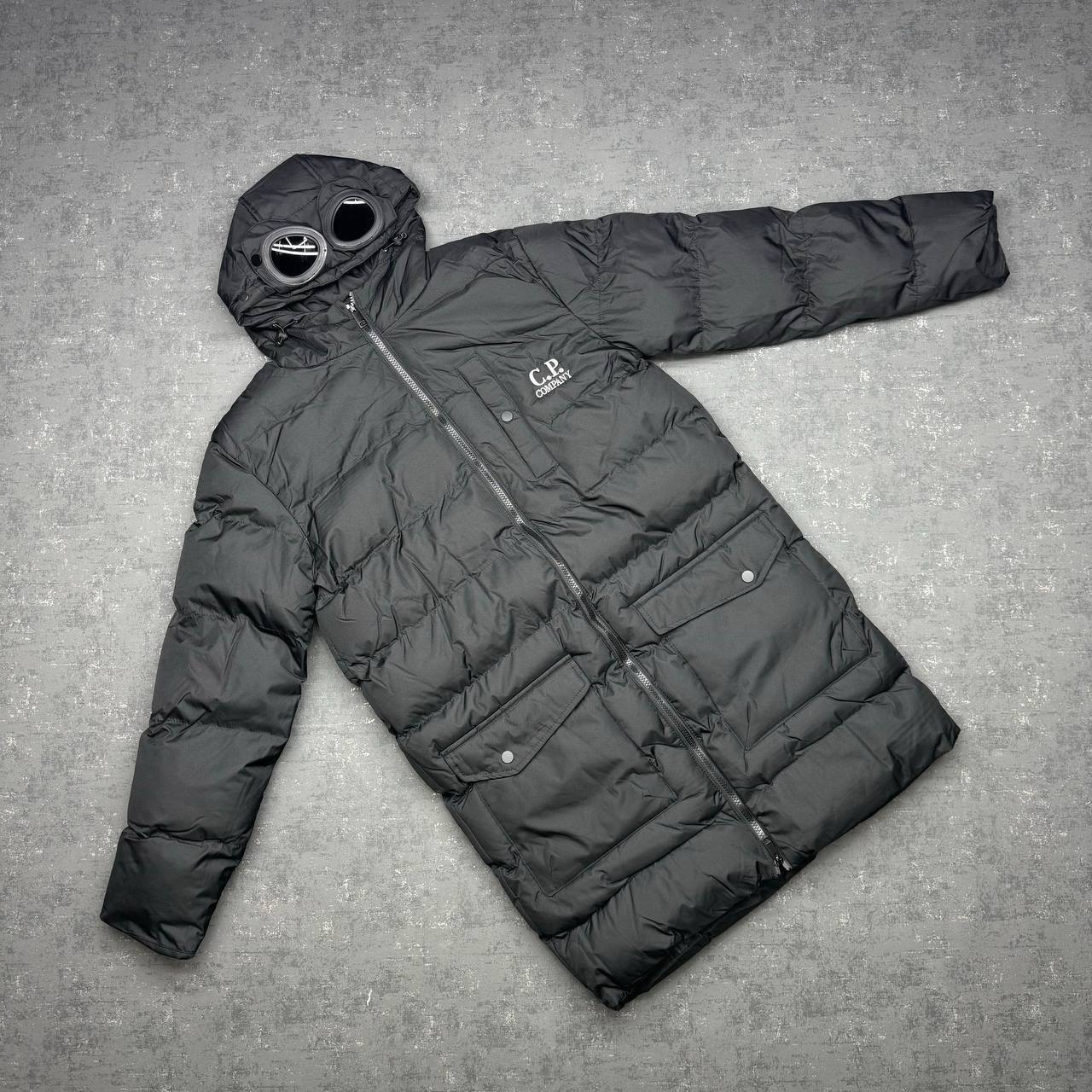 C.P. Company Goggle Down Mid Length Puffer Jackets in Multiple Colors UK Reps AAA Quality