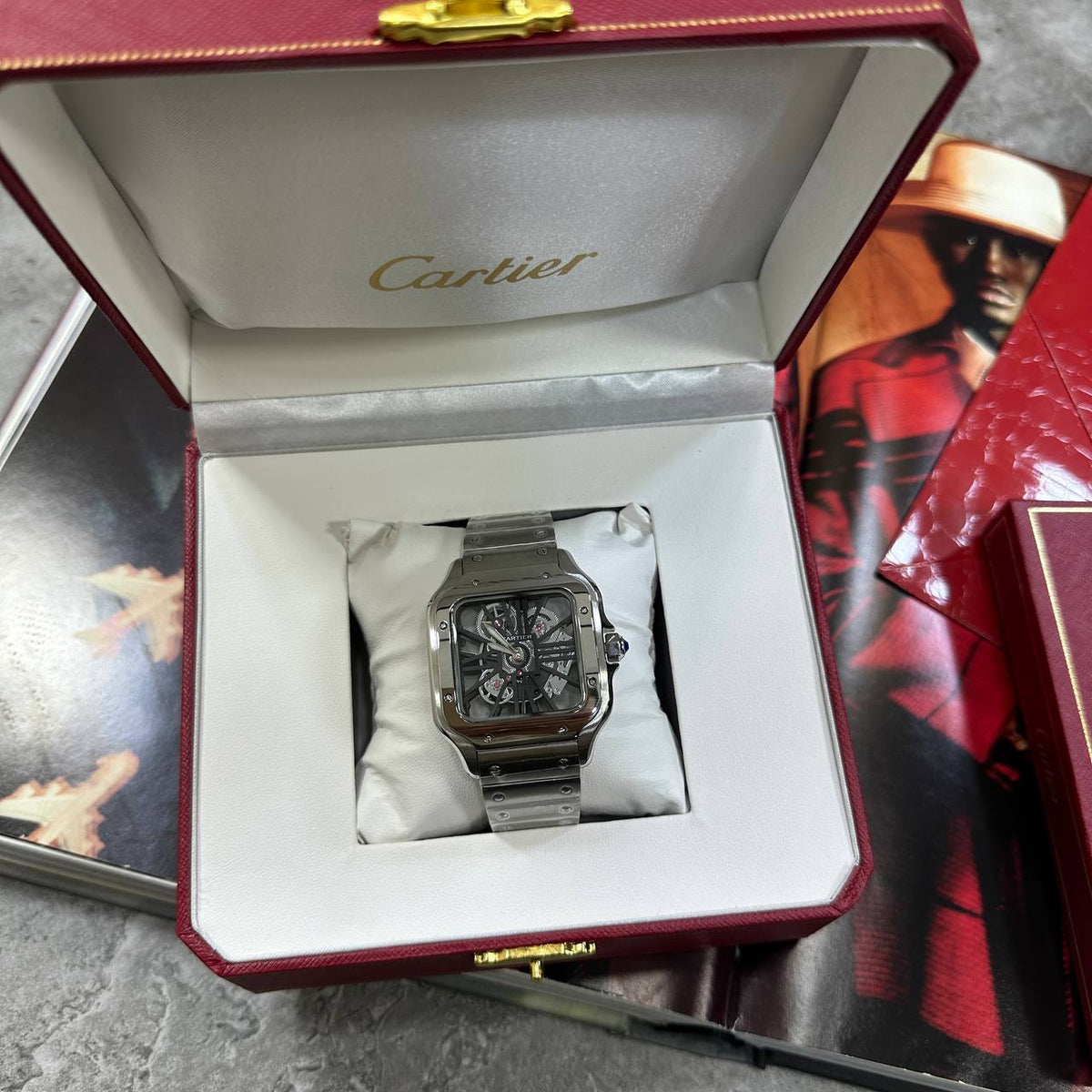 Cartier Square Geometry Dial Watch Men's UK Replica Superclone Quality
