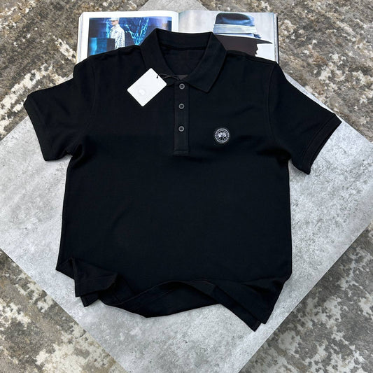 Canada Goose Black Disc Polo Shirt Mens in Different Colors UK Reps Superclone Quality