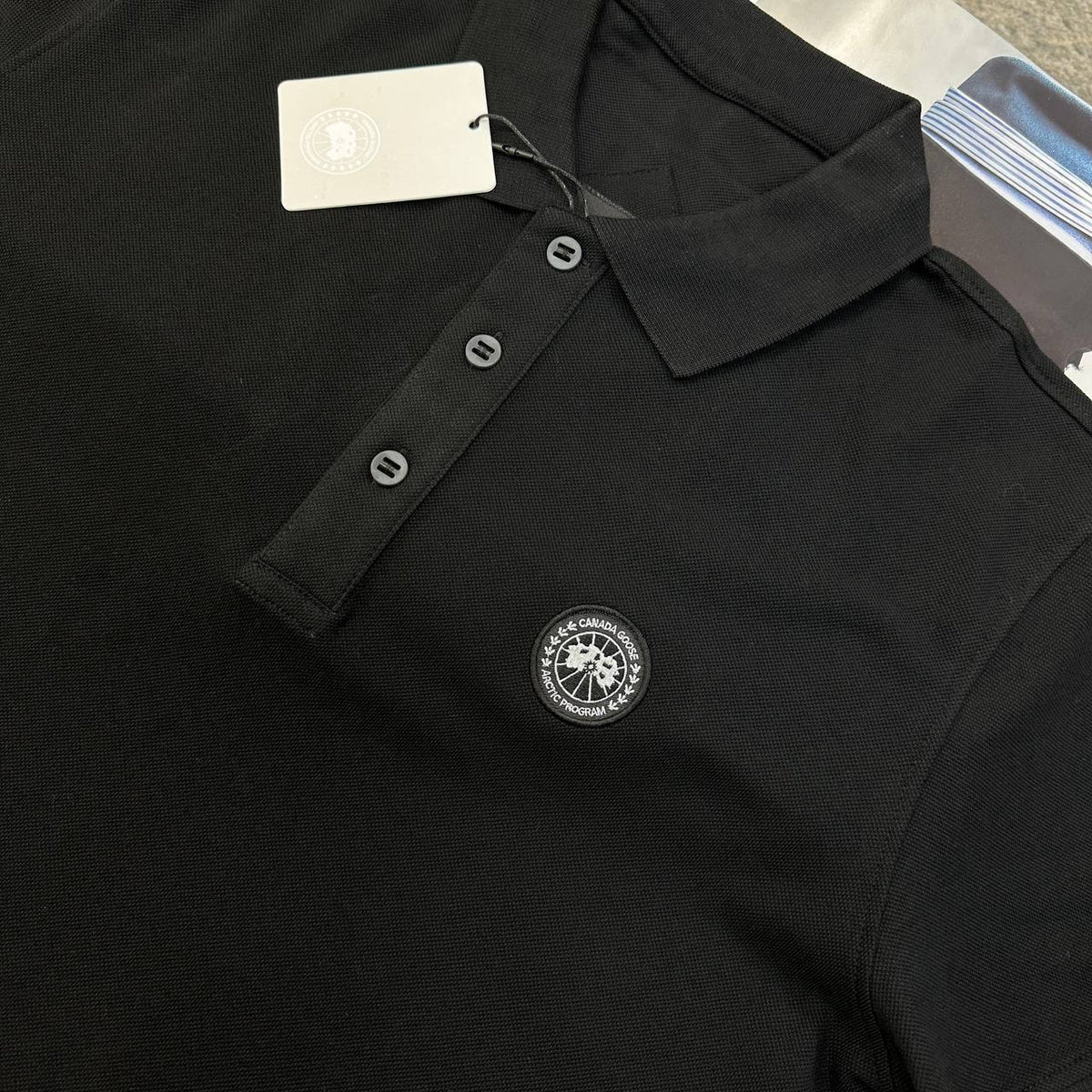 Canada Goose Black Disc Polo Shirt Mens in Different Colors UK Reps Superclone Quality