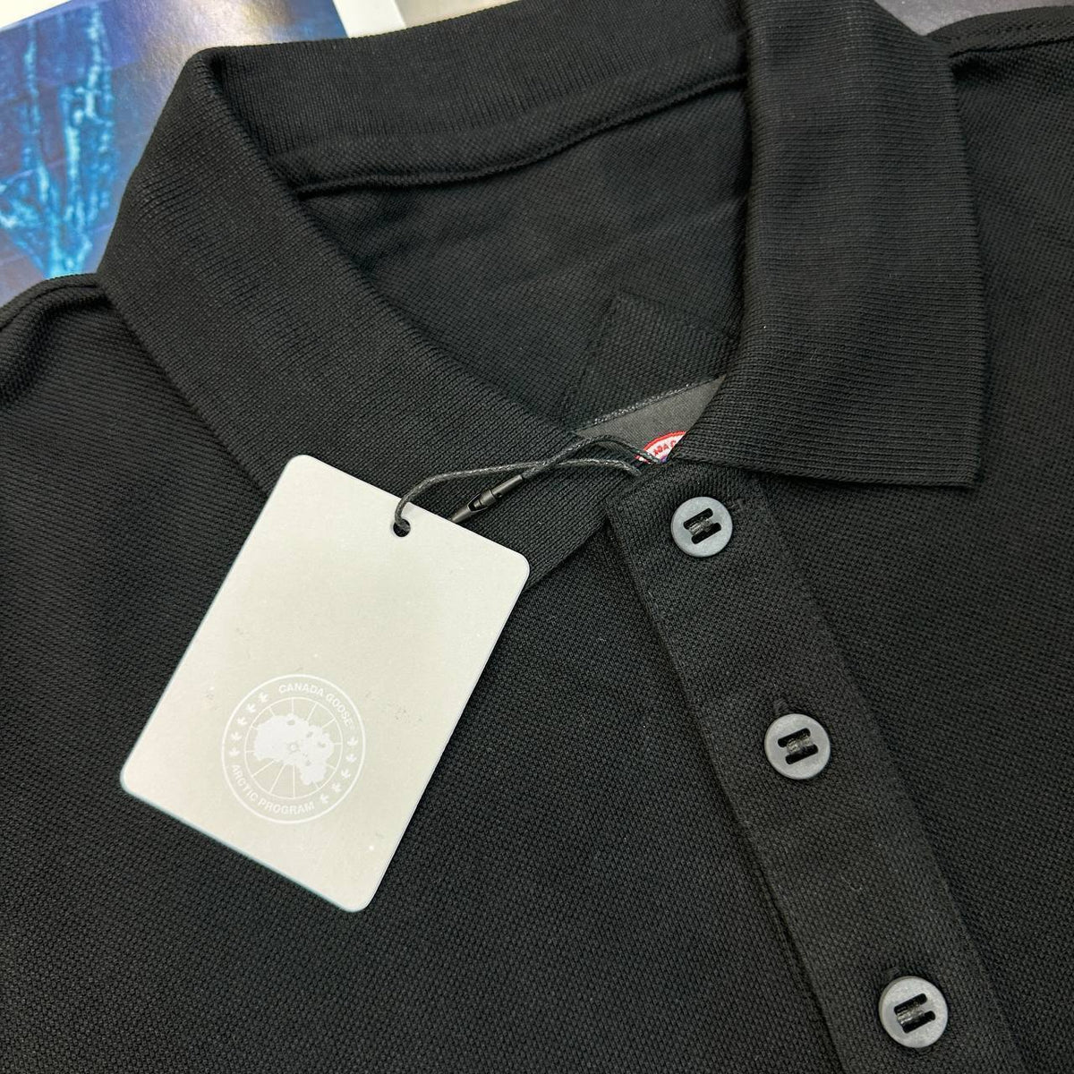 Canada Goose Black Disc Polo Shirt Mens in Different Colors UK Reps Superclone Quality