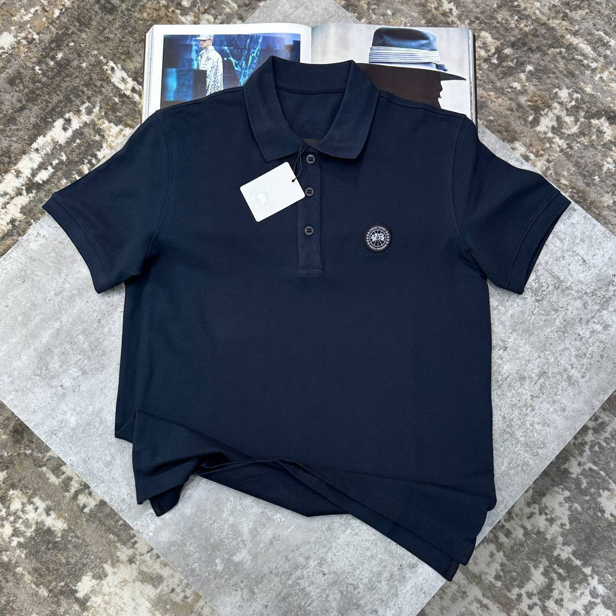 Canada Goose Black Disc Polo Shirt Mens in Different Colors UK Reps Superclone Quality