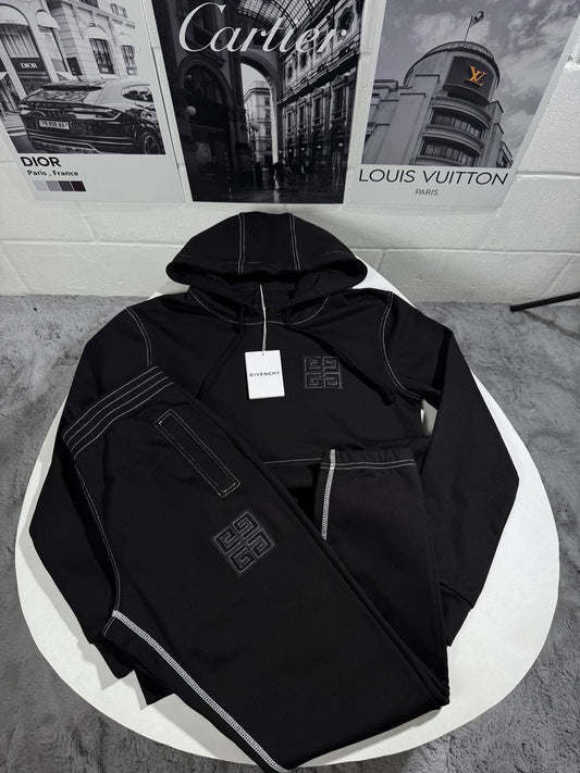 Givenchy 4G-Motif Boxy Fit with Pocket Base Tracksuit in Black Best Sale UK Reps AAA Quality