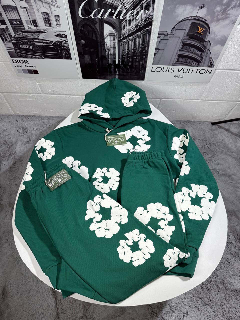 Denim Tears Cotton Wreath Style Mens Tracksuits in 2 Colors UK Reps AAA Quality