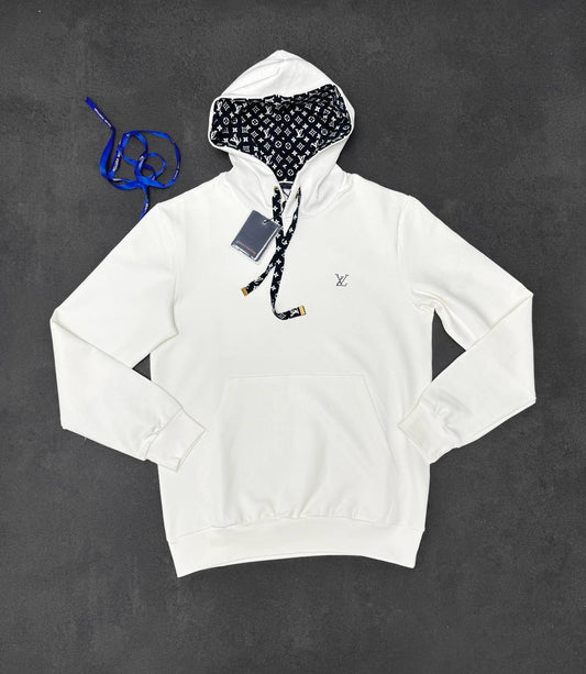 Louis Vuitton Men's Cotton Monogram Accent Hoodie Printed in 2 Colors UK Reps AAA Quality