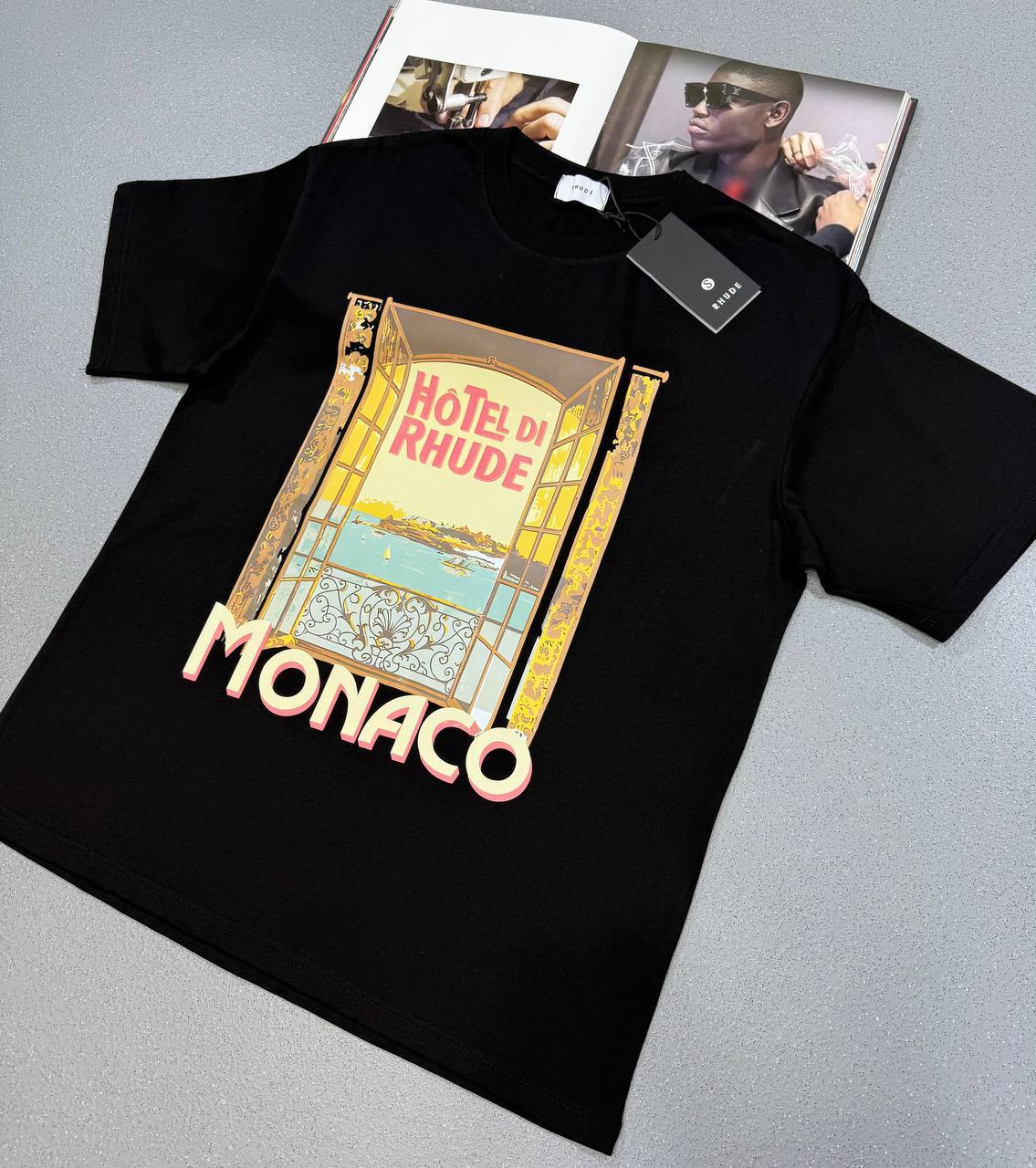Rhude Hotel Di Monaco T-Shirts Mens in Multiple Colors UK Reps AAA Quality