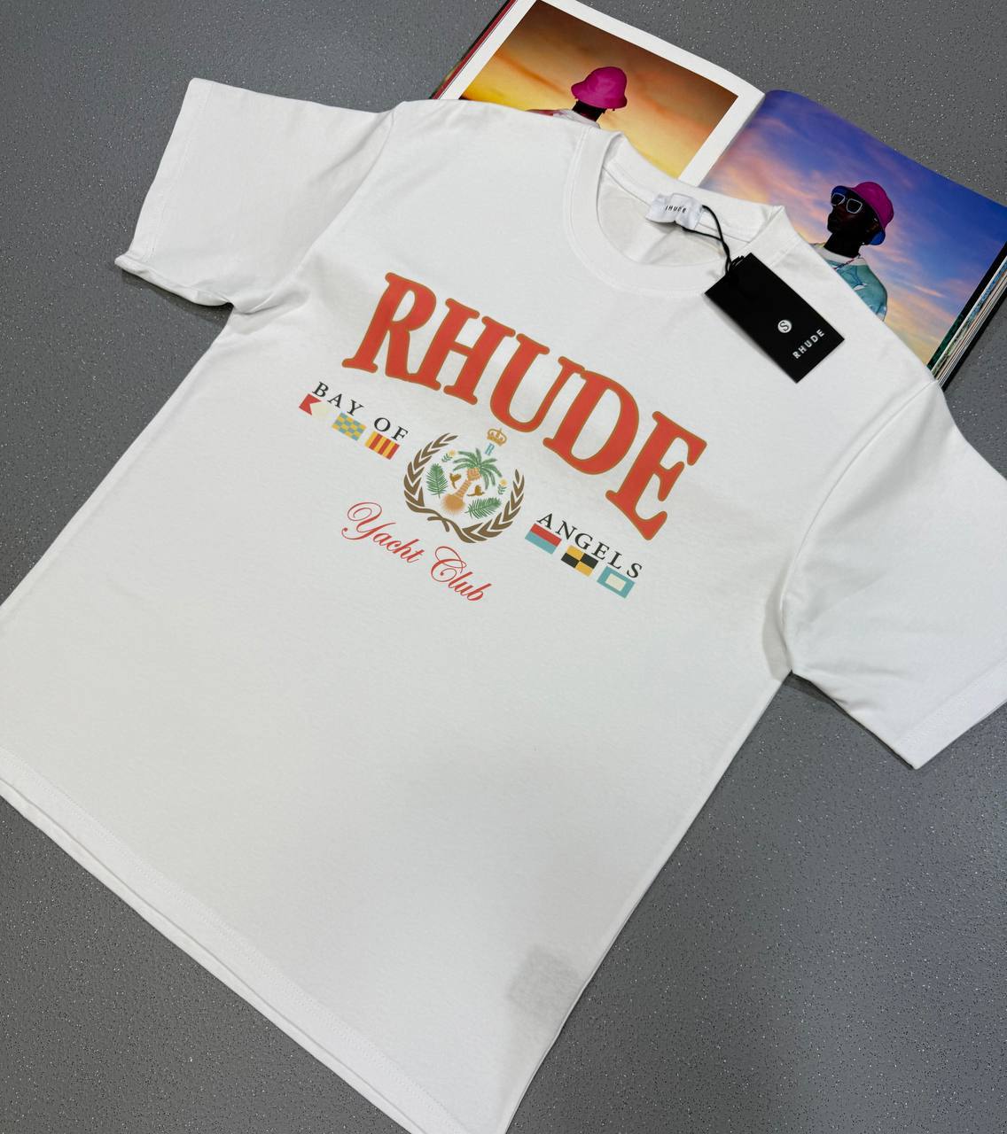 Rhude Bay Of Angels Yacht T-Shirts Mens in Multiple Colors UK Reps AAA Quality