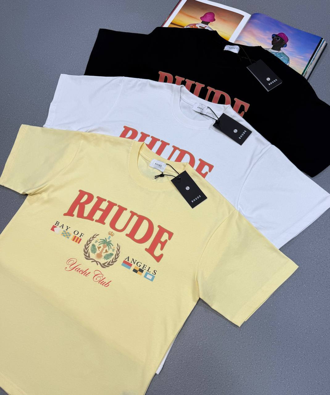 Rhude Bay Of Angels Yacht T-Shirts Mens in Multiple Colors UK Reps AAA Quality