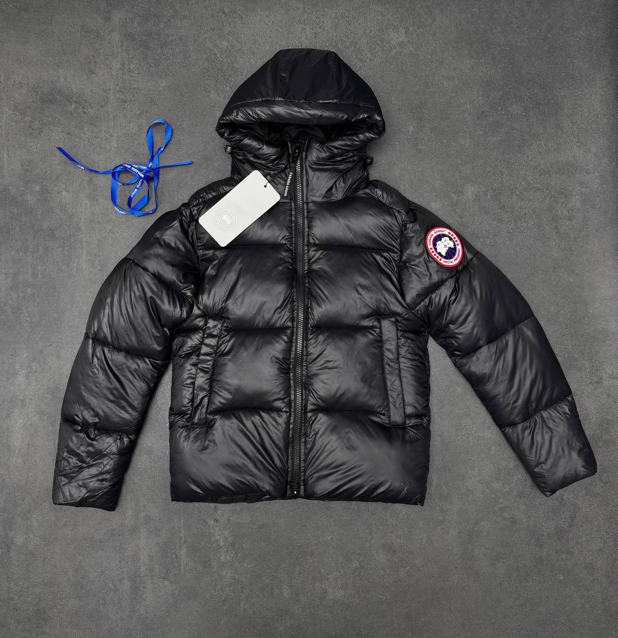 Canada Goose Crofton Puffer Jackets in Black Color Mens UK Reps AAA Quality