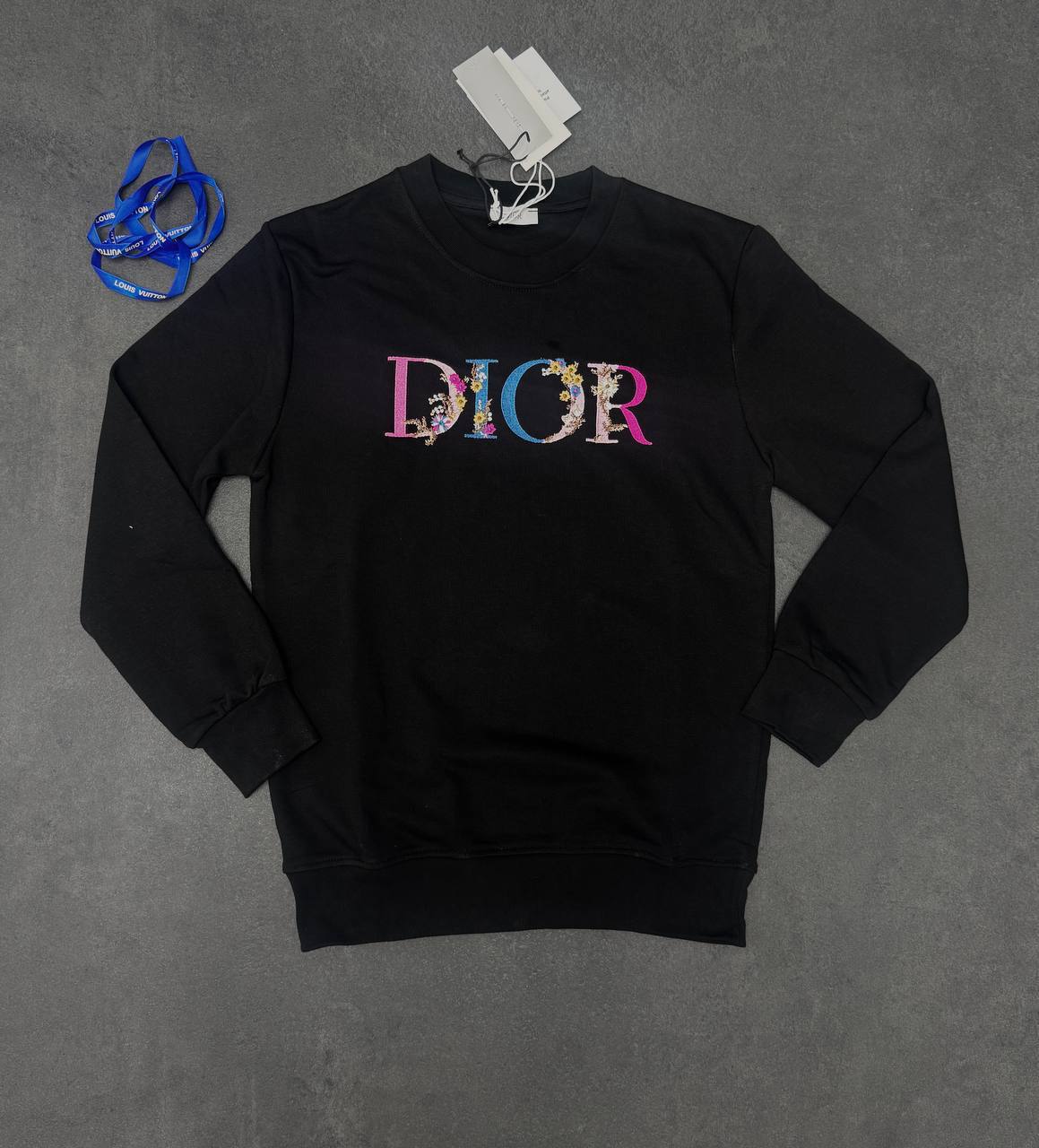 Christian Dior Floral Logo Embroidered Jumpers Mens in Multiple Colors UK Reps AAA Quality