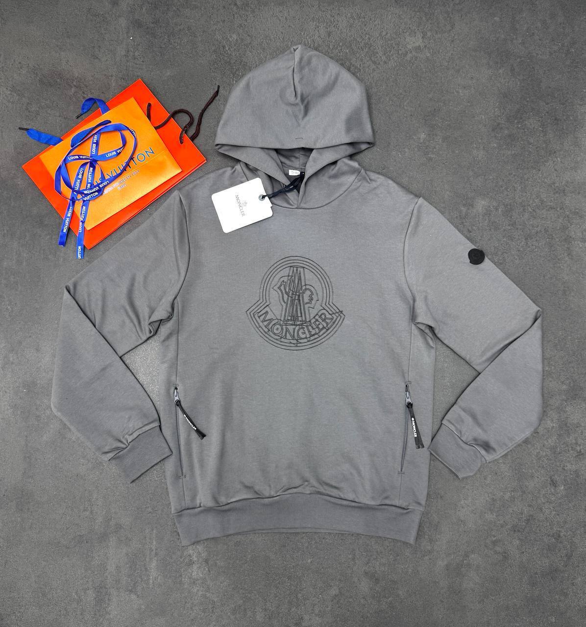 Moncler Logo-Appliqued Printed Cotton-Jersey Hoodie Mens in 2 Colors UK Reps AAA Quality