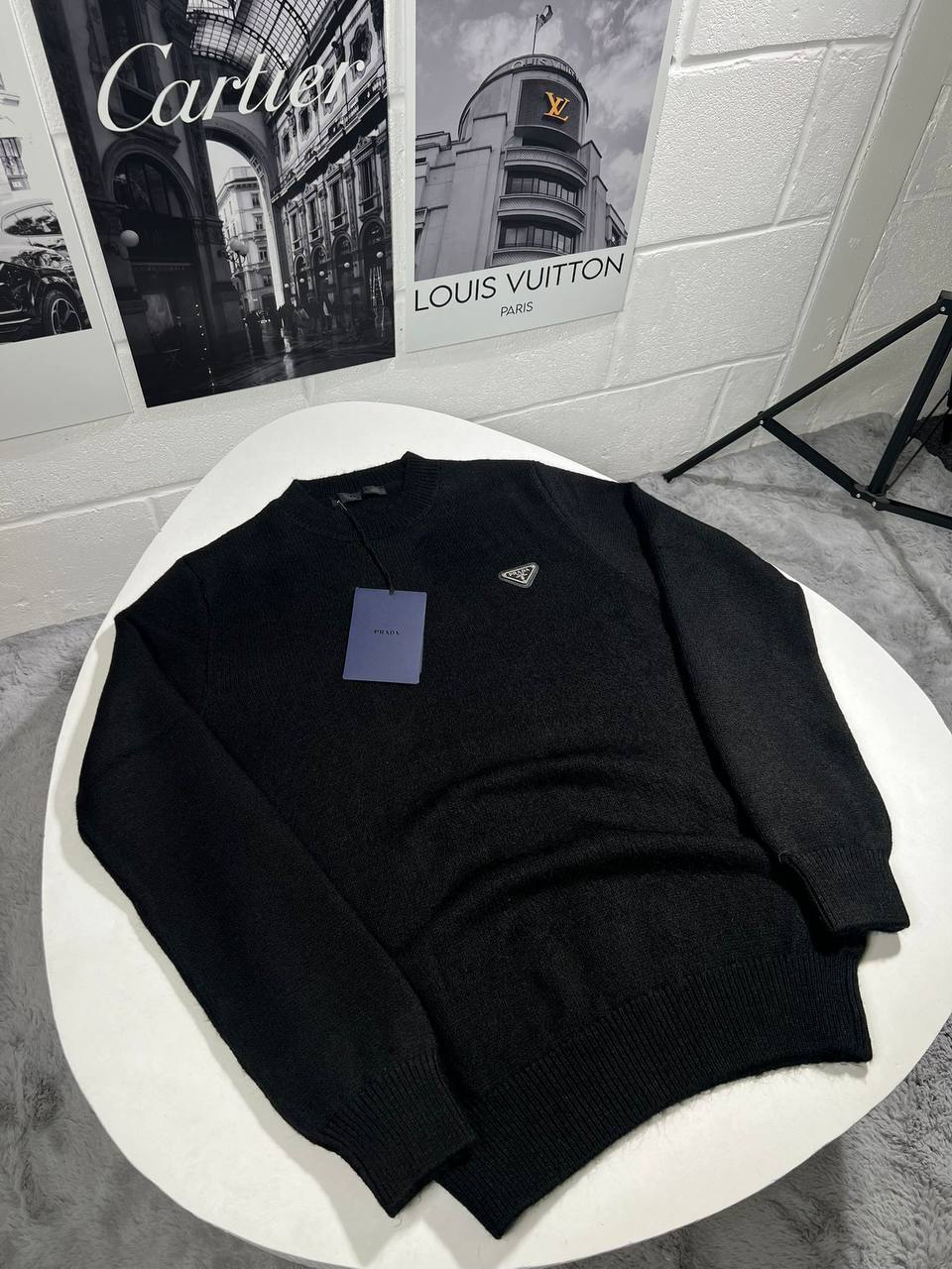 Prada Knitted Cotton Crew Neck Mens Jumpers in Multiple Colors UK Reps AAA Quality