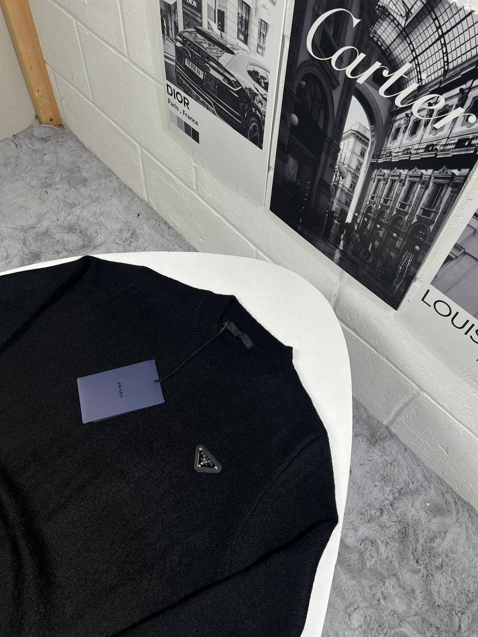 Prada Knitted Cotton Crew Neck Mens Jumpers in Multiple Colors UK Reps AAA Quality