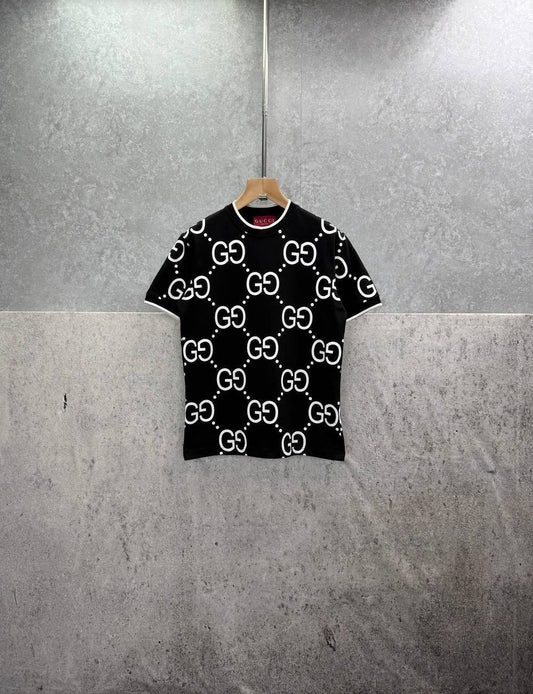 Gucci GG Dot Print Short Sleeve Crew Neck T-Shirts Men's in 2 Colors UK Reps AAA Quality