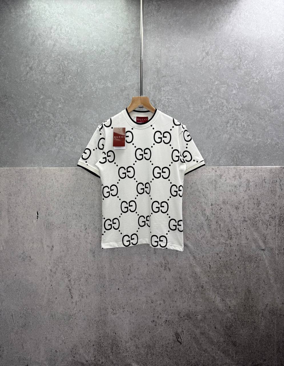 Gucci GG Dot Print Short Sleeve Crew Neck T-Shirts Men's in 2 Colors UK Reps AAA Quality
