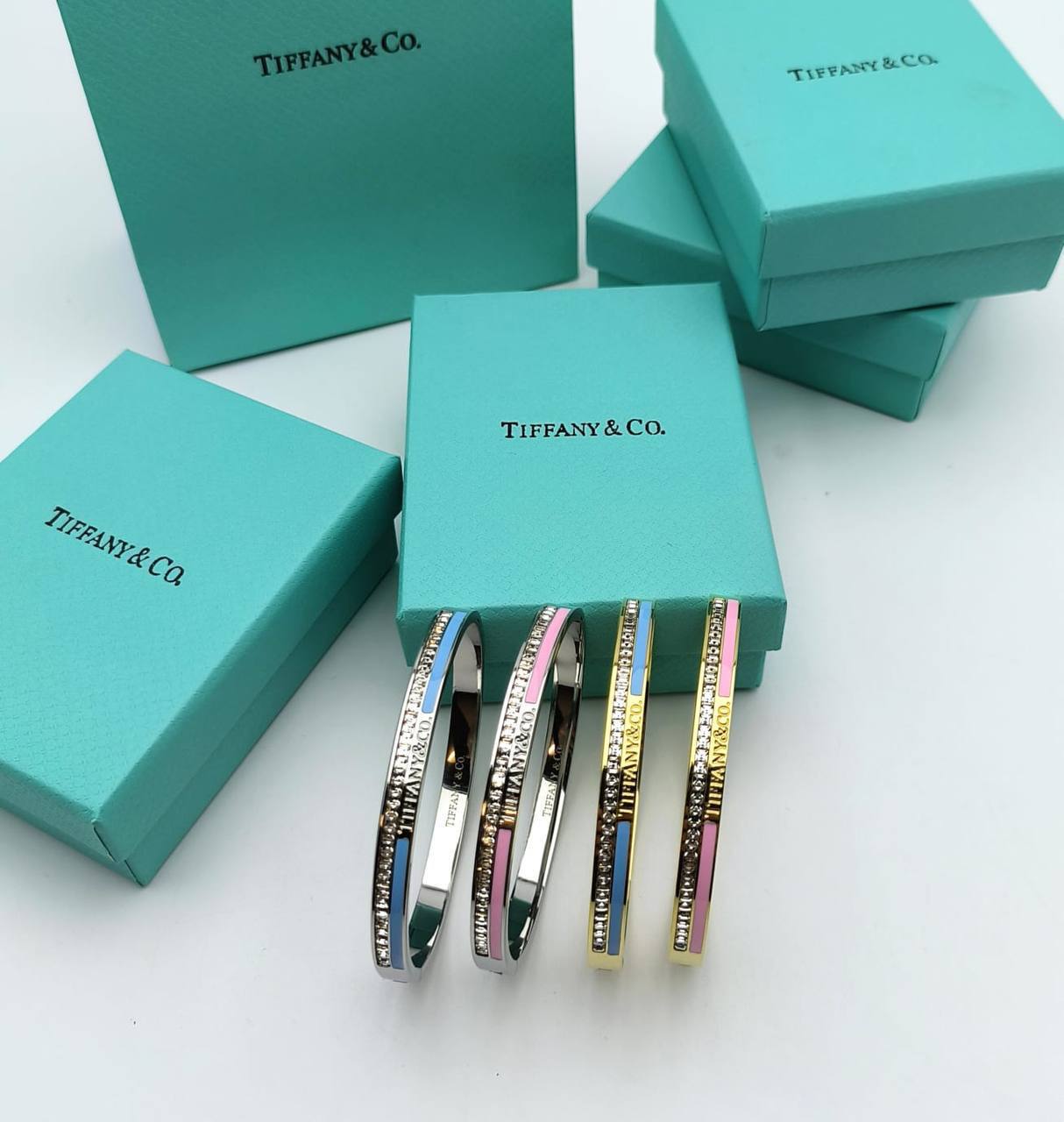 Tiffany & Co. Sterling Narrow Womens Bracelets in Multiple Colors UK Reps AAA Quality