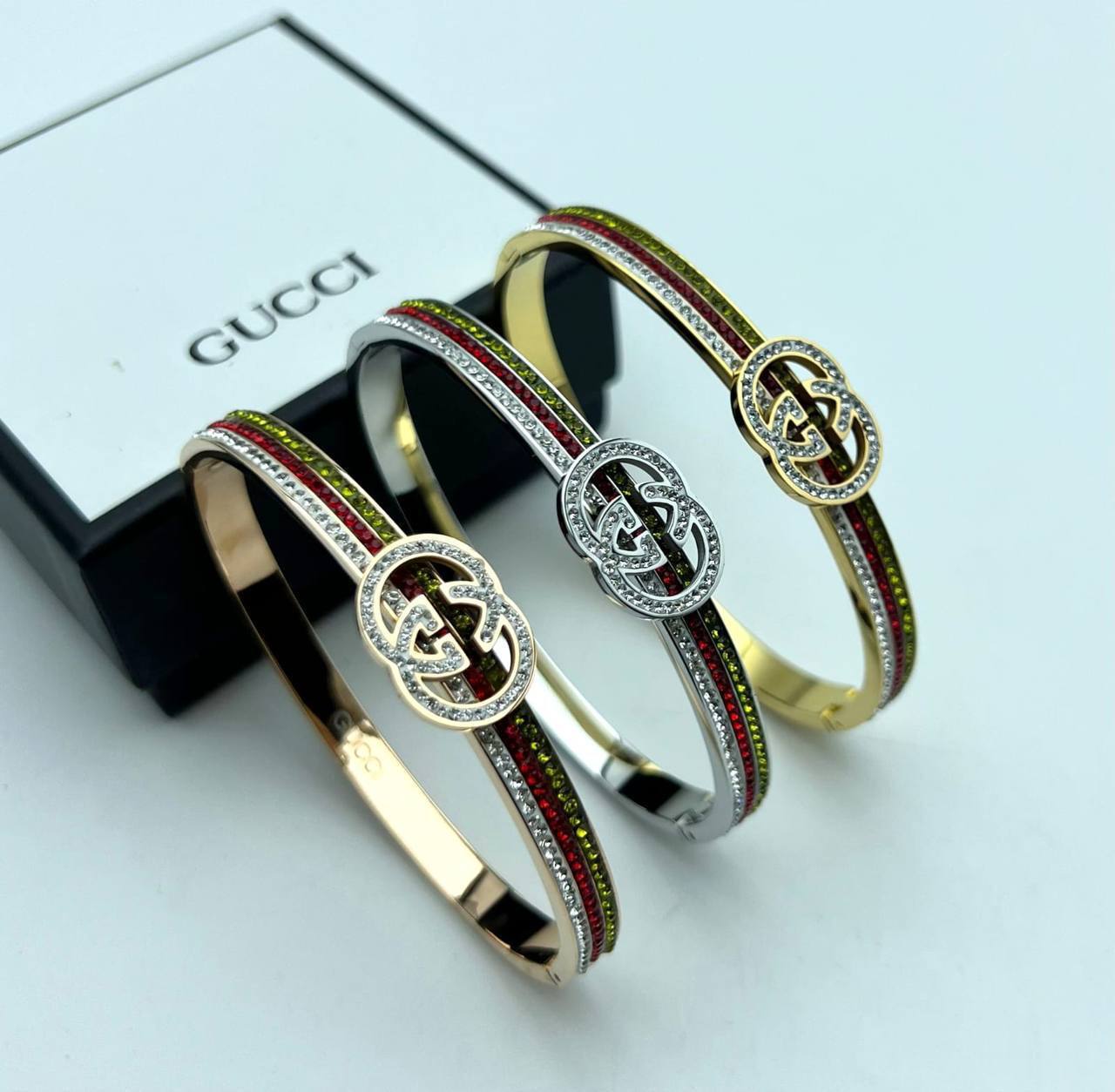 Gucci Tri Color Stainless Steel Womens Bracelets in Multiple Colors UK Reps AAA Quality