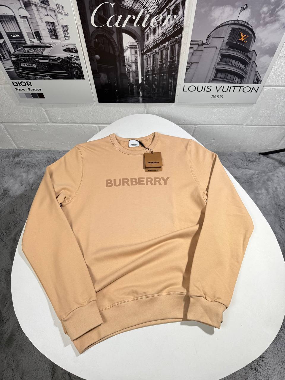 Burberry Crewneck Logo-Print Stretch Wool Blend Sweatshirt Mens in Multiple Colors UK Reps AAA Quality