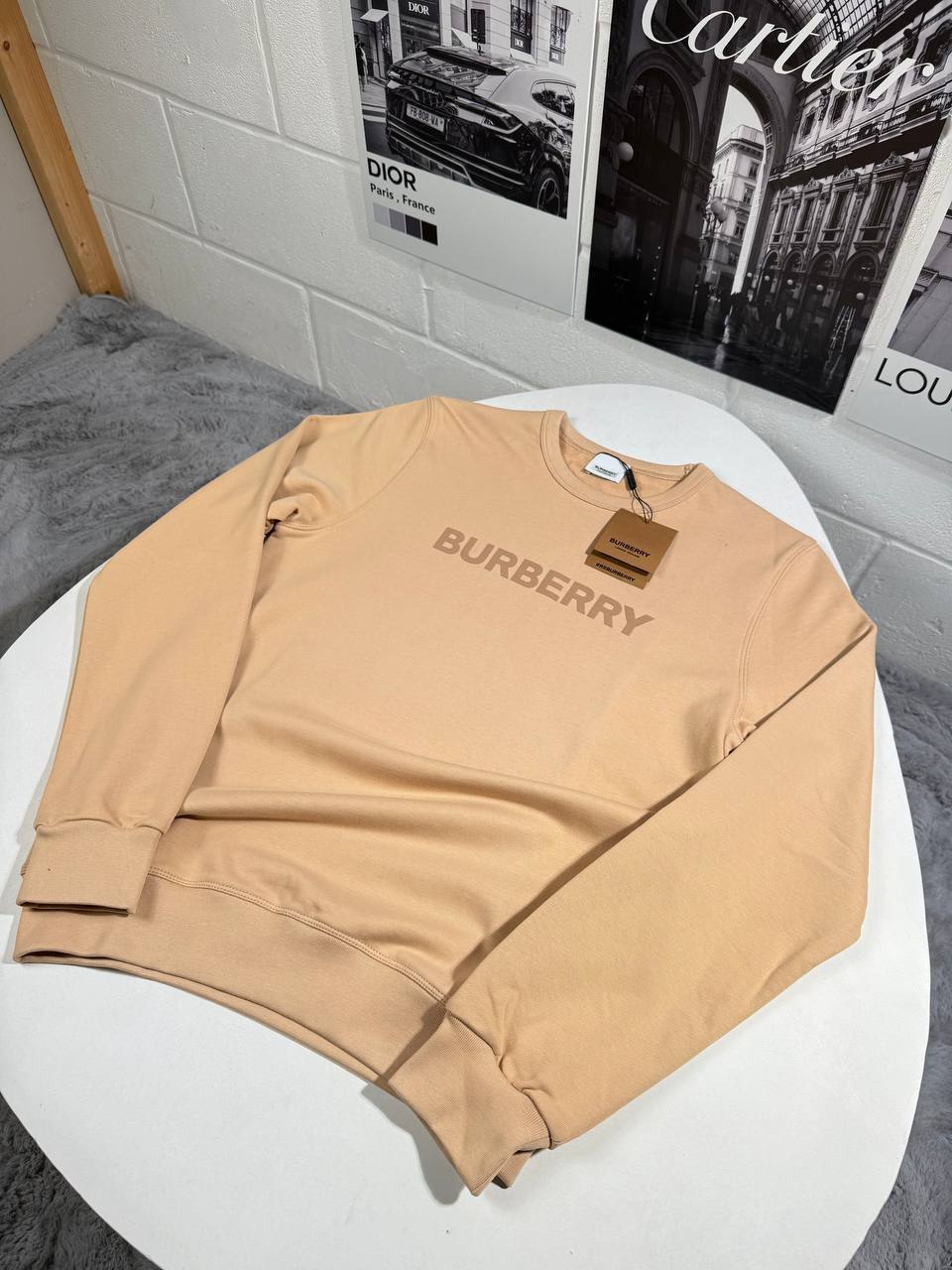 Burberry Crewneck Logo-Print Stretch Wool Blend Sweatshirt Mens in Multiple Colors UK Reps AAA Quality